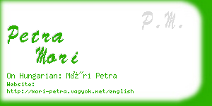 petra mori business card
